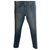 Autre Marque Jeans com recortes de lagarto Pianustudio Azul Algodão  ref.290407