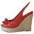 Christian Dior Des sandales Cuir vernis Rouge  ref.290420
