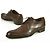 Louis Vuitton Scarpe Oxford Derby Stringate In Pelle Di Vitello Marrone Con Dettagli Brogue Tg 9