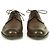 Louis Vuitton Scarpe Oxford Derby Stringate In Pelle Di Vitello Marrone Con Dettagli Brogue Tg 9 - vista 2