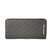 Michael Kors - Cooper Black Logo Canvas Zip Around Smartphone Wallet , New  ref.290434