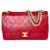 Chanel Medium Classic lined Flap Red MADEMOISELLE Chain Leather  ref.291355