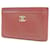 Chanel Porta carte di credito Custodia a portafoglio CC in pelle rossa 13CK0123 Oro bianco Argento  ref.291901