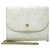 Bolso de hombro Chanel Mini Matrasse con cadena Blanco Cuero  ref.292133