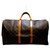 Louis Vuitton Keepall 55 Braun Leinwand  ref.292551