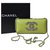 Chanel Lime Green Leather Kiss Lock CC Brooch Chain Clutch Crossbody Verde Pelle  ref.292638