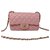 chanel mini flap bag Lambskin Black Pink Leather  ref.292824