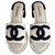Chanel Mules White Leather  ref.292846
