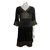 Diane Von Furstenberg DvF vintage reissue dress with polkadots Black Beige Silk  ref.292885