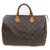 Louis Vuitton Monogram Speedy 35 Boston Bag GM Brown Leather  ref.293464
