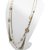 Chanel 11p Gold Pearl and Stone CC Charm Necklace White gold  ref.293689
