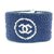 Chanel Cinturino da polso con logo CC blu ultra raro 7CC124  ref.293711