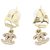 Chanel 02s Pink Crystal CC Gold Tone Sailboat Earrings Pierce Pierced White gold  ref.293813