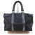 Dior Christian Black Embossed Suede Monogram Trotter Boston Bag Leather  ref.293874