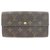 Louis Vuitton Monogram Sarah Long Wallet  Portefeuille Tresor Brown Metal  ref.294021