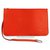 Louis Vuitton Orange Epi Leather Neverfull Pochette Wristlet  ref.294466