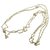 Chanel UNE16Un collier en cristal de perles CC Champagne  ref.294535
