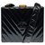 Sehr schickes Chanel Vanity Case aus schwarzem Lackleder mit Fischgrätenmuster, garniture en métal doré  ref.295055