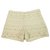 Alice + Olivia White Fully Beaded Back Zip Summer Shorts Trousers Pants size 4  ref.295383