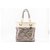 Chanel Biarritz bag in cream and metallic gray canvas Silvery Grey Cloth  ref.295402