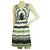 BCBG Max Azria Blue Green Gray Stripes Sleeveless Mini Length Dress size XS Multiple colors Cotton  ref.295404