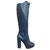 bally p boots 39,5, New condition Blue Leather  ref.295557