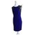 Diane Von Furstenberg Robe DvF Hallie color-block, US 12 Viscose Bleu Gris  ref.295676