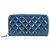 Chanel Blue CC Timeless Reißverschluss um Lackleder Geldbörse Blau  ref.296944