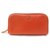 Chanel Orange calf leather CC Button Line Cosmetic Pouch Toiletry Case  ref.297389