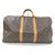 Louis Vuitton Monogram Keepall 50 Bolsa de lona Cuero  ref.297480