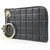 Chanel Black Lambskin Gold Handcuff Clutch Wristlet Pouch Bag Leather White gold  ref.297972