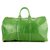 Louis Vuitton Piel Epi Verde Borneo Keepall 45 Bolsa de lona Cuero  ref.297985