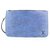 Louis Vuitton Blue Denim Epi Leather Neverfull Pochette MM/GM Wristlet Bag  ref.298369