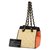 Chanel Bolso cesta de cadena acolchado con logo CC de paja de rafia bicolor  ref.298456