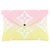 Louis Vuitton Bolsa grande rosa x amarelo monograma Kirigami GM envelope Couro  ref.298621