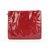 Chanel Sac pochette plat verni rouge Cuir  ref.298707