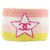 Chanel Bracelet de poignet à bande de sueur rose x jaune avec étoile  ref.298716