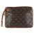 Louis Vuitton Monogram Pochette Dragonne Wristlet Bag Leather  ref.298791