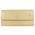 Chanel Beige Gold Leather CC Camelia Flap Wallet White gold  ref.298842