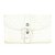 Dior Cartera con solapa de piel Cannage acolchada en blanco roto Cuero  ref.298863
