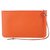 Louis Vuitton Manadarin Orange Leather Neverfull Pochette MM/GM Wristlet  ref.298905
