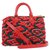 Louis Vuitton LVxUF Urs Fischer Speedy Bandouliere monograma rojo 25 Bolsa de correa Cuero  ref.298916