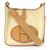 Hermès Bandolera de mensajero con logo Evelyne H bicolor beige Cuero  ref.298957
