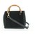 Gucci Black Suede Bamboo 2Way Tote Bag Leather  ref.298976