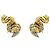 Orecchini Zolotas "Fish" in oro giallo, platino e diamanti. - vista 2