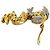 Orecchini Zolotas "Fish" in oro giallo, platino e diamanti. - vista 5