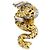 Orecchini Zolotas "Fish" in oro giallo, platino e diamanti. - vista 7
