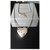 Collier Yves Saint Laurent en argent pendentif cœur bleu ciel Argenté  - vue 2