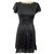 Dolce & Gabbana Chanel mid-length silk satin and lace evening dress Black  ref.299715
