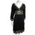 Diane Von Furstenberg DvF Thea vestido quimono de seda Preto Multicor Lã Viscose  ref.299722